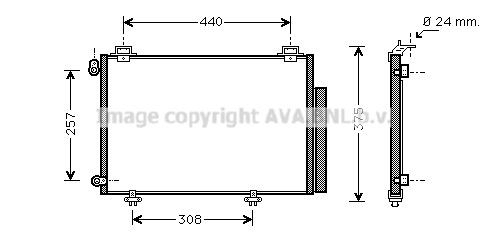 Radiador de aparelho de ar condicionado para Toyota Yaris VERSO NCP2