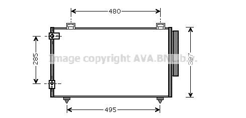  Radiador de aparelho de ar condicionado Toyota Corolla VERSO monovolume (E12J) (2001 - 2004) VERSO