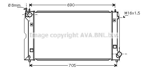  Radiador de esfriamento de motor Toyota Avensis II hatchback (T25) (2003 - 2008) II