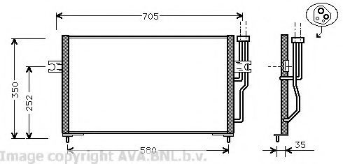 Radiador de aparelho de ar condicionado para Mitsubishi Space Star  DG0