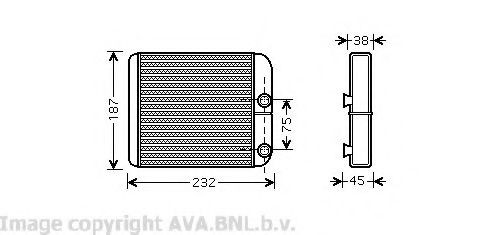  Radiador de forno (de aquecedor) Volvo V40 carrinha (VW) (1995 - 2004) 