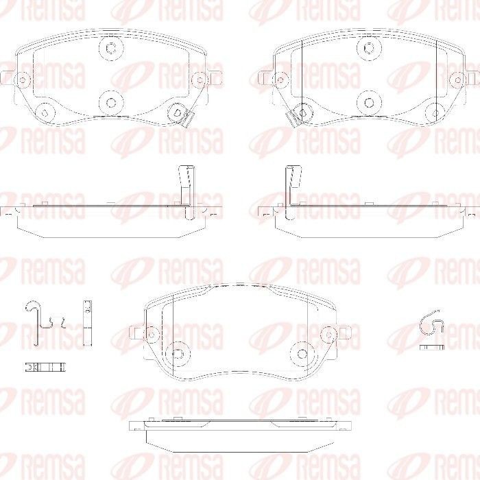 Sapatas do freio dianteiras de disco 77368941 Fiat/Alfa/Lancia