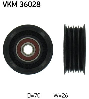 VKM36028 SKF Rolo parasita da correia de transmissão