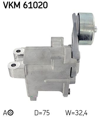  Rolo de reguladora de tensão da correia de transmissão Toyota Hilux pick-up (KUN25) (2005 - 2015) 