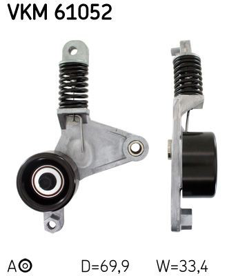 VKM61052 SKF Rolo de reguladora de tensão da correia de transmissão