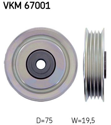 VKM67001 SKF Rolo de reguladora de tensão da correia de transmissão