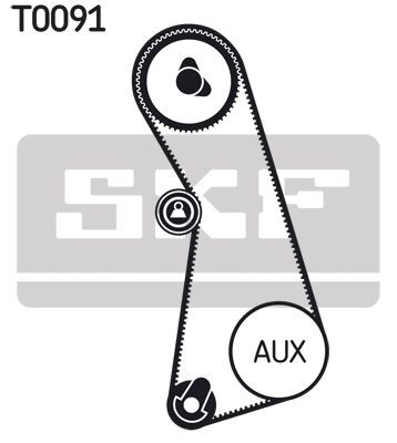 VKMA01003 SKF Correia do mecanismo de distribuição de gás, kit