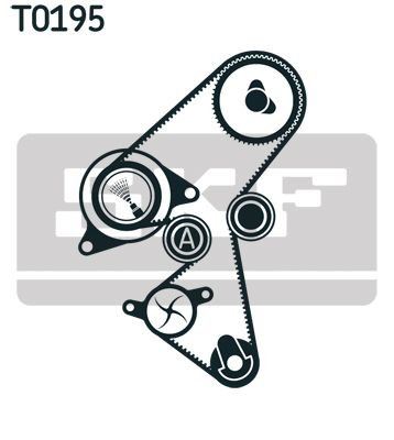 VKMA03316 SKF Correia do mecanismo de distribuição de gás, kit