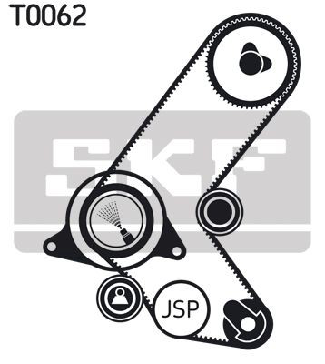 VKMA05214 SKF Correia do mecanismo de distribuição de gás, kit