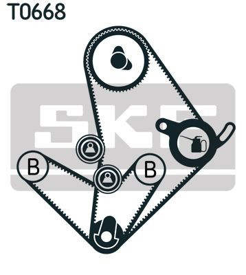 VKMA95014 SKF Correia do mecanismo de distribuição de gás, kit