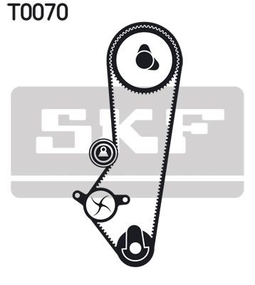  Correia do mecanismo de distribuição de gás, kit Ford Fiesta Mk2 hatchback (FBD) (1983 - 1989) Mk2