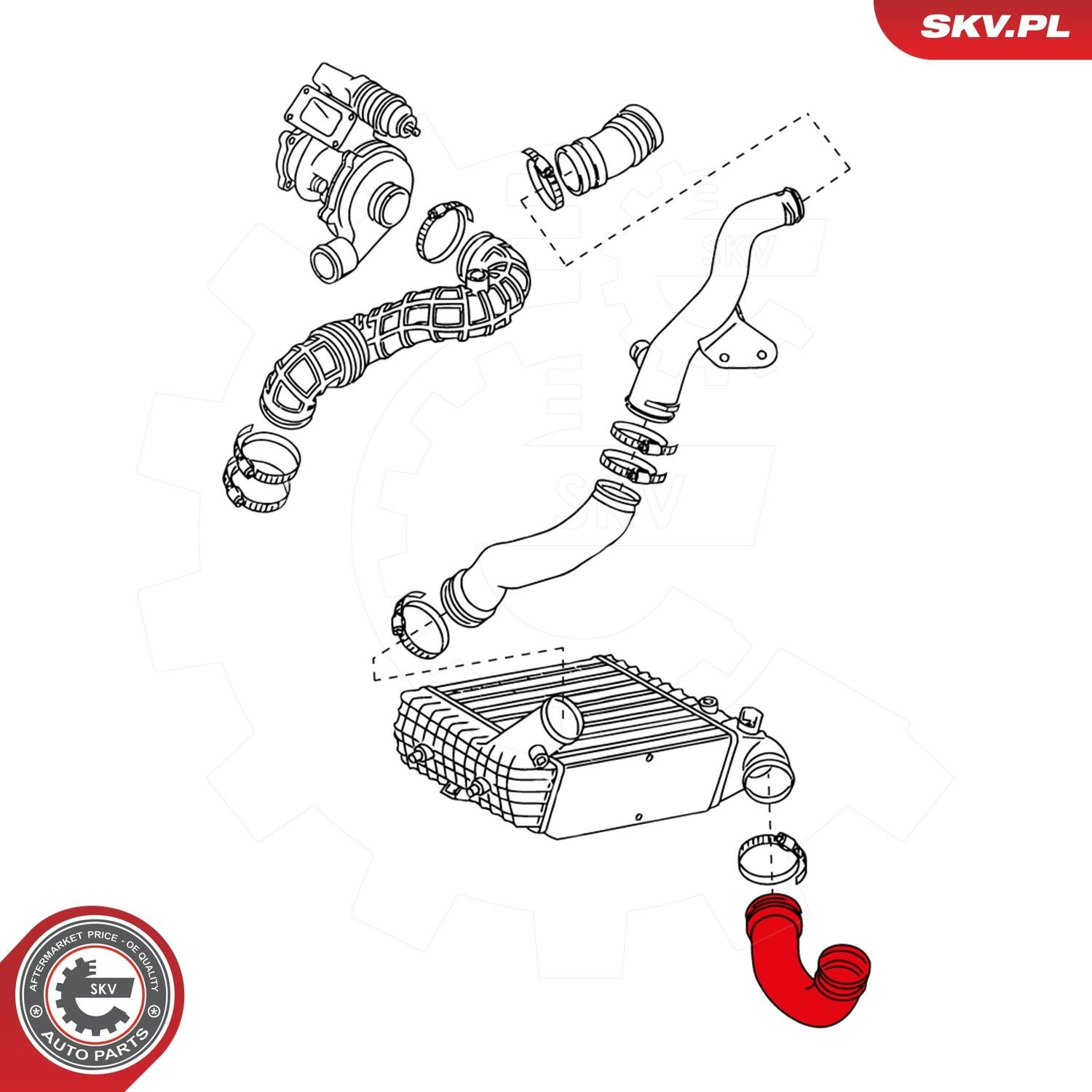 Compre 24SKV079 SKV Mangueira (cano derivado) de intercooler