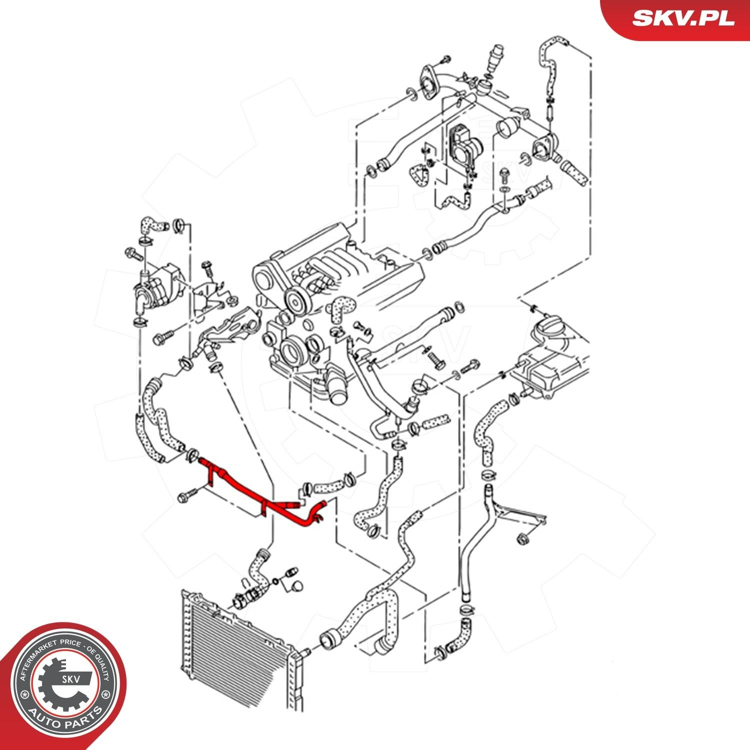Compre Mangueira (cano derivado) do sistema de esfriamento Audi A6 