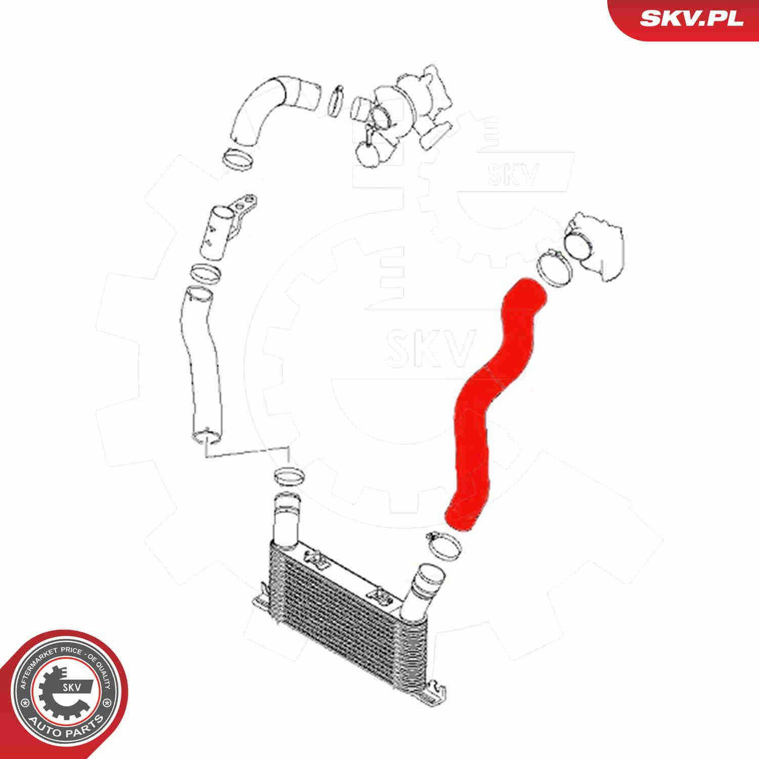 54SKV141 SKV Mangueira (cano derivado) de intercooler