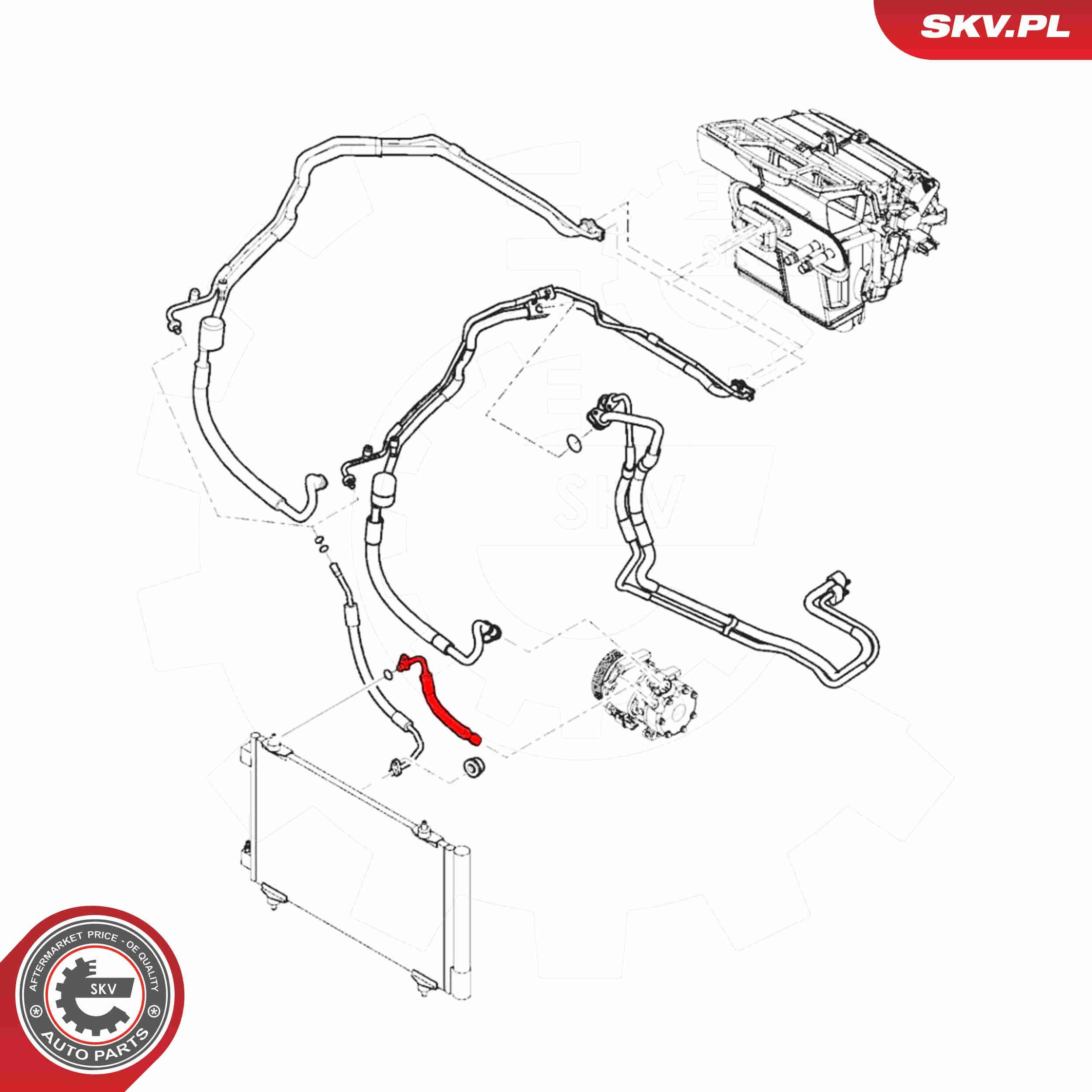 Compre 54SKV607 SKV Mangueira de aparelho de ar condicionado, desde o compressor até o radiador