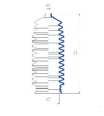 Bota de proteção do mecanismo de direção (de cremalheira) para Fiat Uno  146A