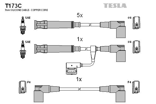 Fios de alta voltagem, kit BMW 7  E32