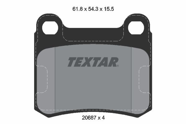 2068701 Textar Sapatas do freio traseiras de disco