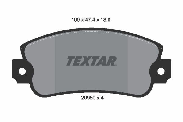 2095005 Textar Sapatas do freio dianteiras de disco