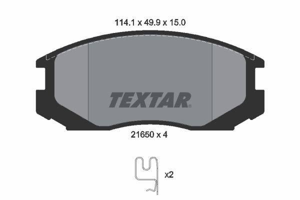 2165001 Textar Sapatas do freio dianteiras de disco