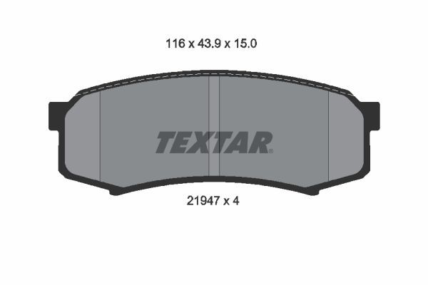 2194701 Textar Sapatas do freio traseiras de disco