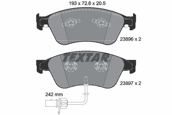 2389601 Textar Sapatas do freio dianteiras de disco