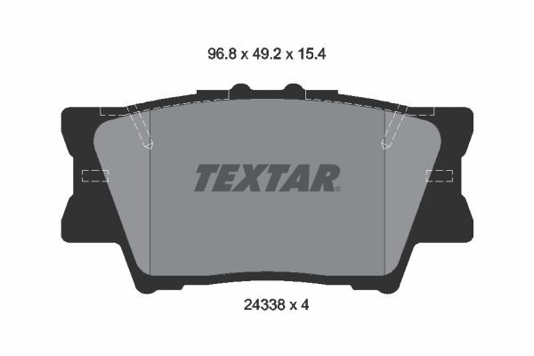 Compre 2433801 Textar Sapatas do freio traseiras de disco