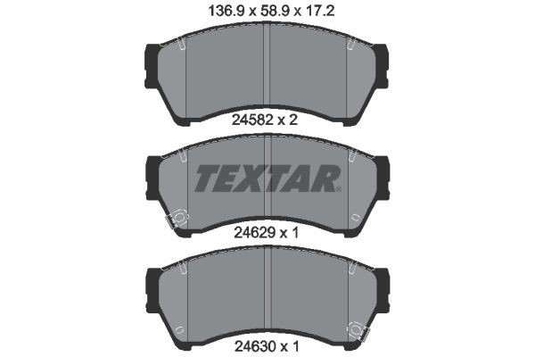 2458202 Textar Sapatas do freio dianteiras de disco