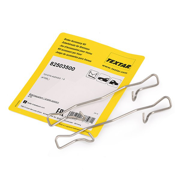 82503500 Textar Kit de molas de fixação de sapatas de disco traseiras
