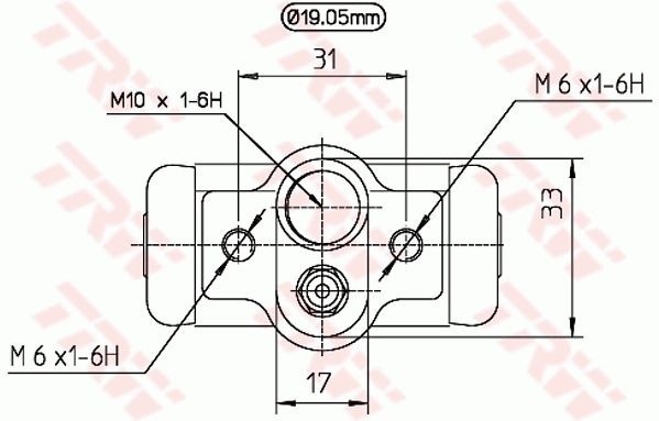 Cilindro traseiro do freio de rodas de trabalho para Honda Civic III AL, AJ, AG, AH