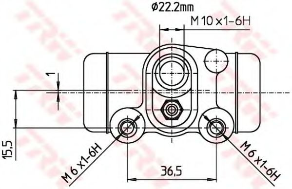 Cilindro traseiro do freio de rodas de trabalho 00000A00529 Toyota