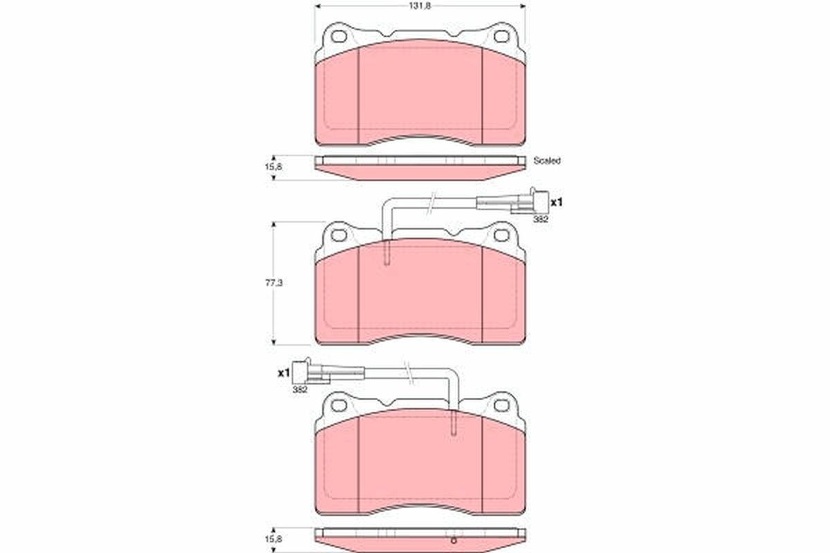  Sapatas do freio dianteiras de disco Alfa Romeo 159 sedan (939) (2005 - 2011) 
