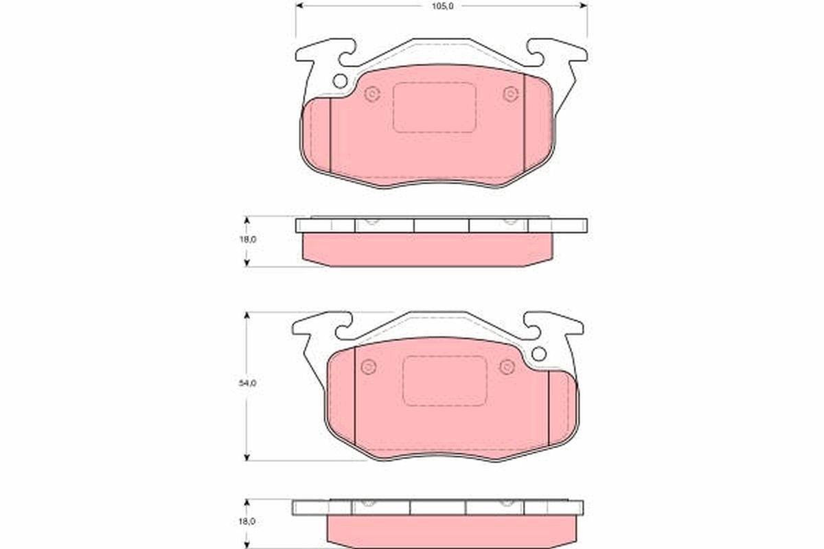 Sapatas do freio dianteiras de disco P68009 Brembo