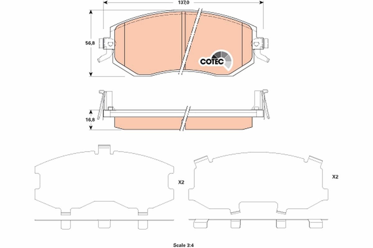 Sapatas do freio dianteiras de disco Honda 26296FE081 preço, a partir de 36,02 USD