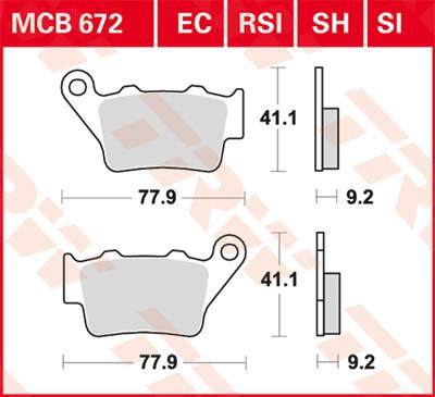 Compre 5VKW004600 Yamaha Sapatas do freio traseiras de disco