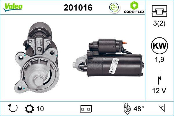 Motor de arranco 201016 VALEO