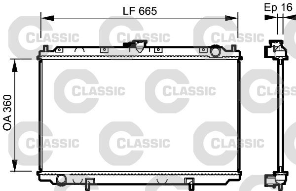 Radiador de esfriamento de motor 1213015 Frig AIR
