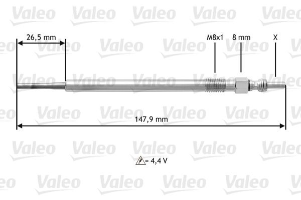 Compre 345142 VALEO Vela de incandescência