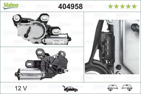 Compre 404958 VALEO Motor de limpador pára-brisas de vidro traseiro