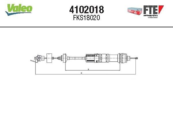 4102018 VALEO Cabo de embraiagem