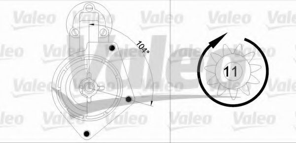 Motor de arranco 433279 VALEO