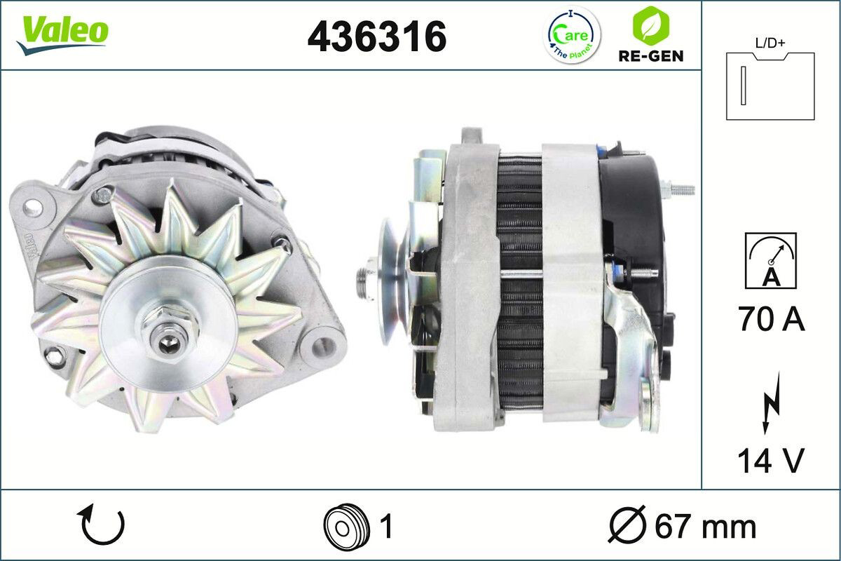 Gerador 436316 VALEO