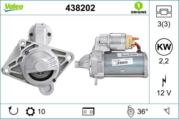 Motor de arranco 438202 VALEO