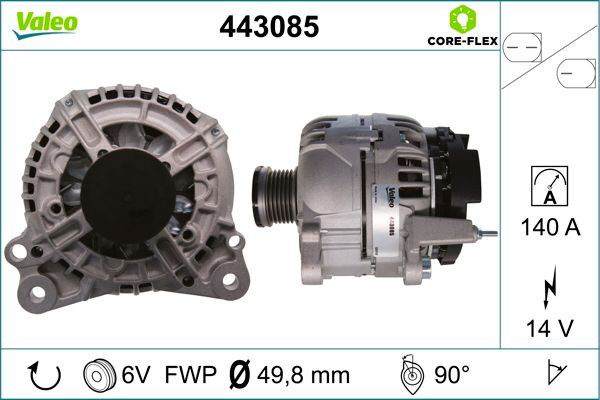 Gerador VALEO 443085 preço, a partir de 236,03 USD