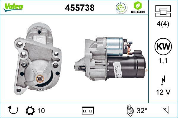 Motor de arranco VALEO 455738