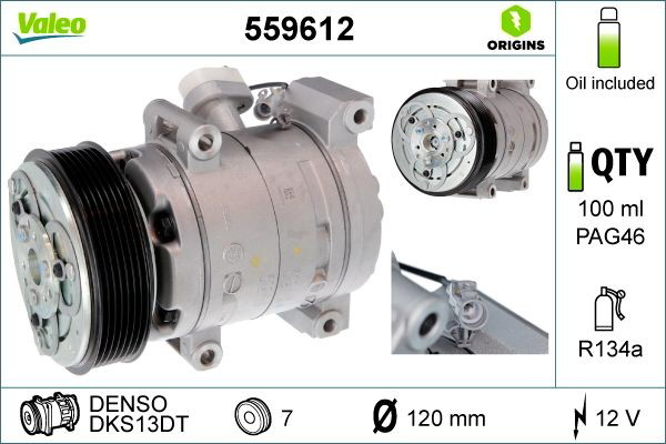 Compressor de aparelho de ar condicionado 559612 VALEO
