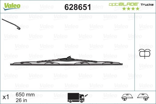 Limpa-pára-brisas do pára-brisas, kit de 2 un. VALEO 628651 preço, a partir de 24,89 USD