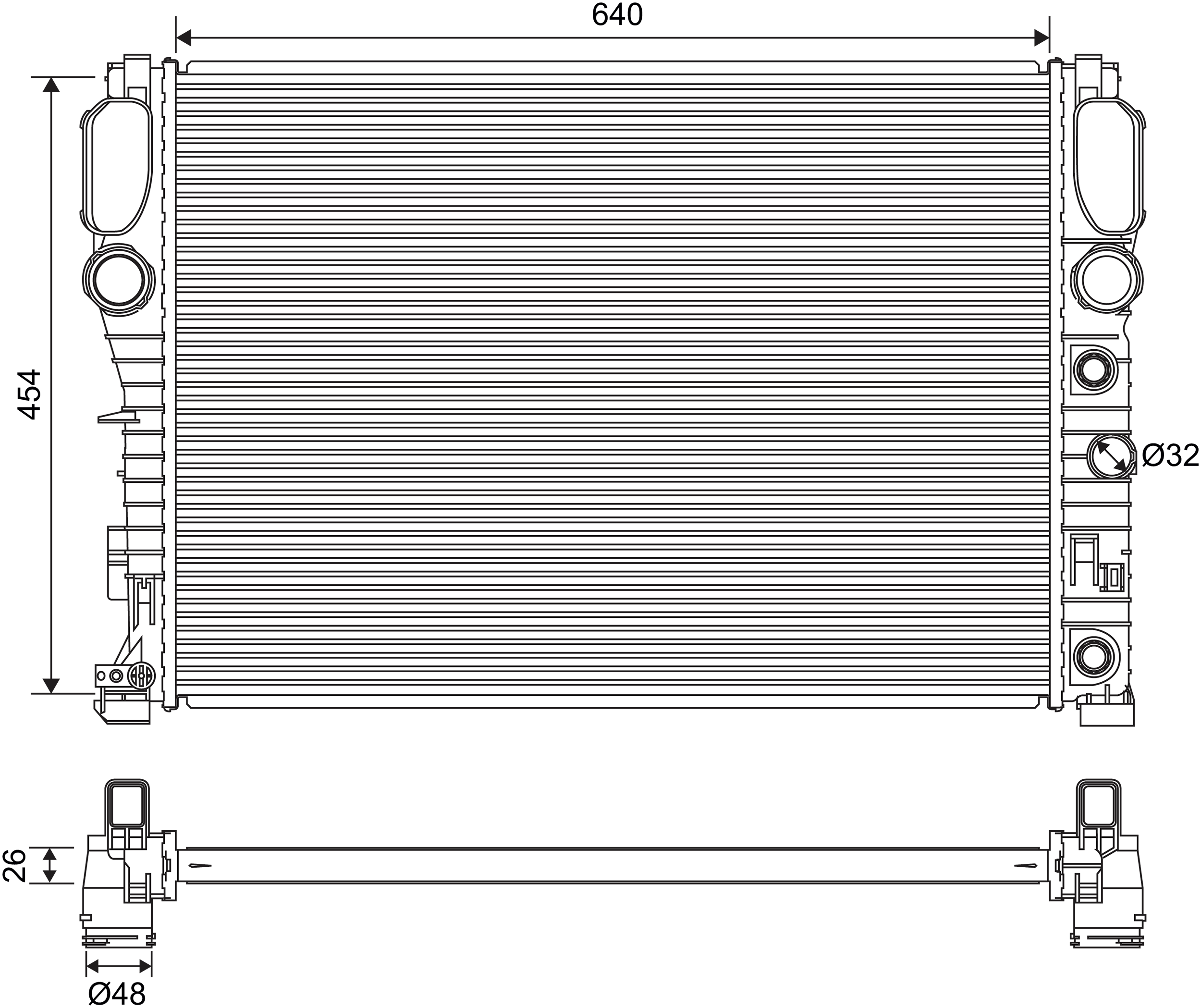 701575 VALEO Radiador de esfriamento de motor