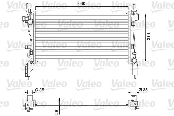 701718 VALEO Radiador de esfriamento de motor