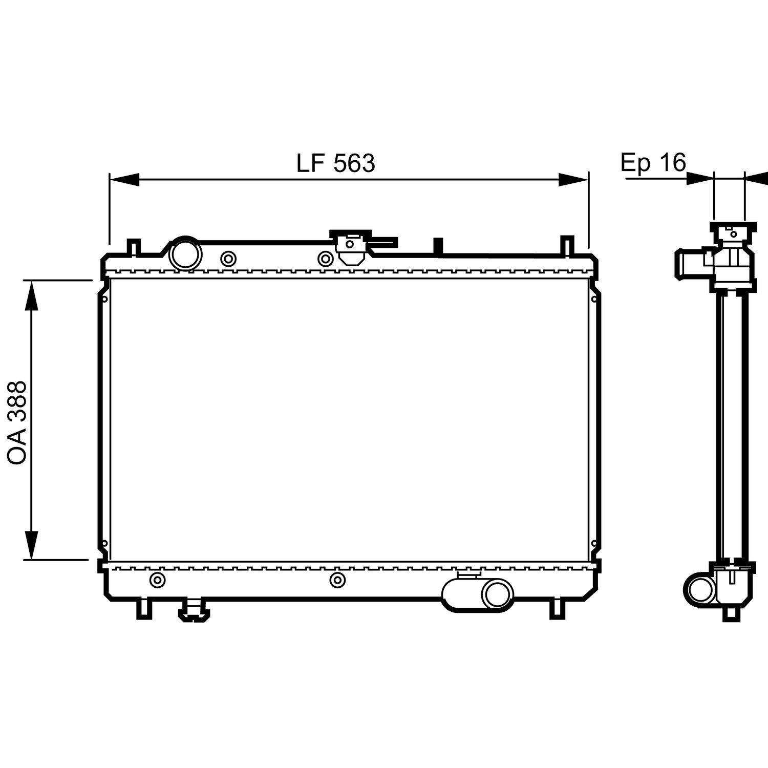 Radiador de esfriamento de motor Mazda 323 S IV BG
